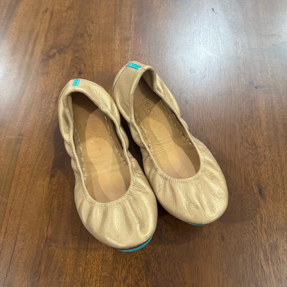 Tieks by Gavrieli Metallic Gold Ballet Flats Size 6